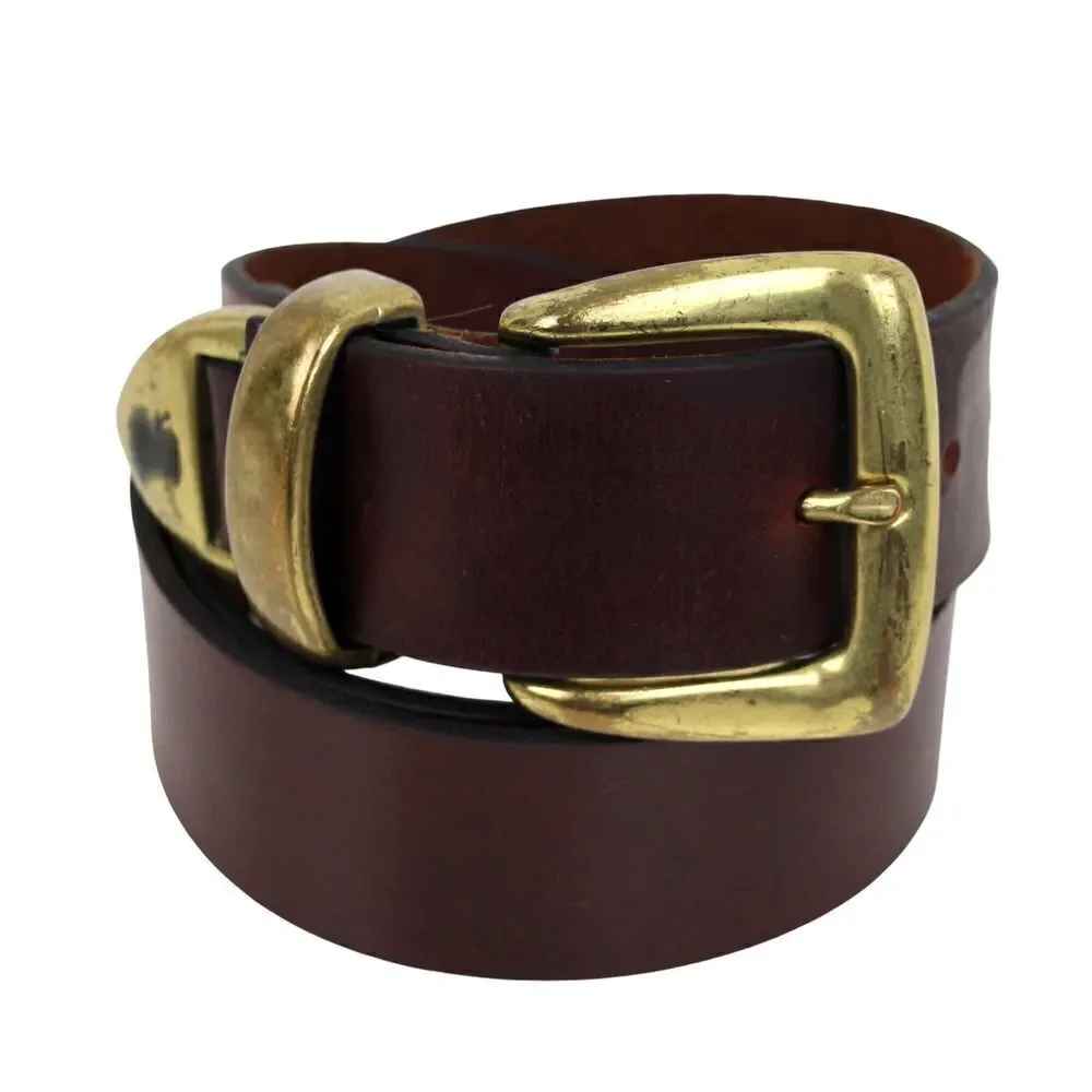 VTG BROWN GENUINE LEATHER 1 3/8